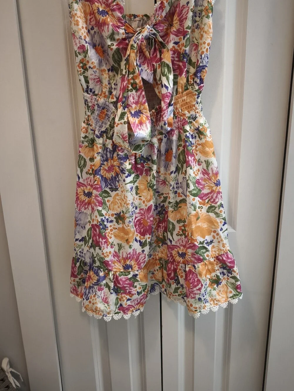 Sun Imperial Womens Floral Tie-Back Sundress - Picture 5 of 9
